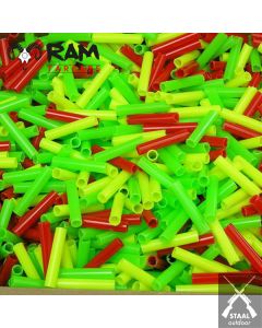 Schietpijpjes Gekleurd Plastic - 100 stuks